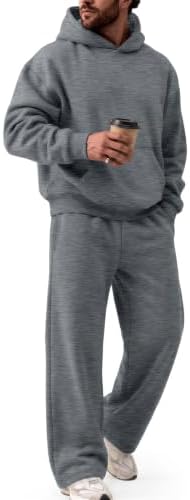 Mens 2 Piece Hoodie Track Suits Sweatpants Sets...