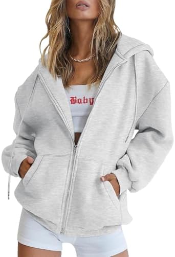 Women Zip Up Hoodies Oversized Sweatshirt Jacket 2026 Cute...