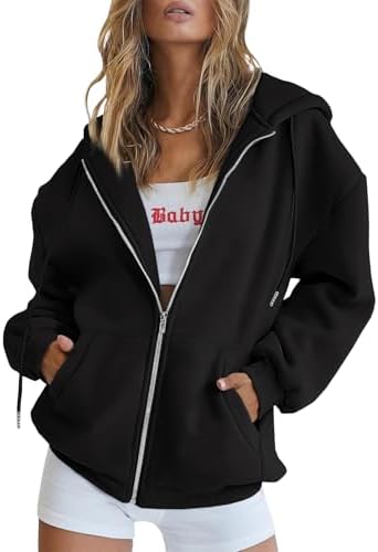 Women Zip Up Hoodies Oversized Sweatshirt Jacket 2026 Cute...