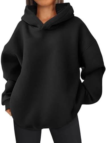 Womens Oversized Hoodies Comfrt Sweatshirts Cute Outfits Black