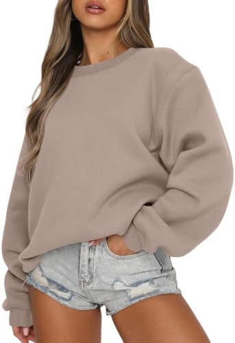 Womens Sweatshirts Oversized Crewneck Y2K Fleece Hoodies