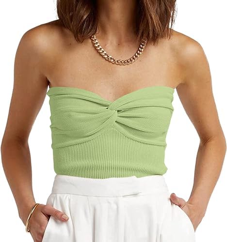 Womens Tube Tops Summer Tops Beach Vacation Outfits Light...